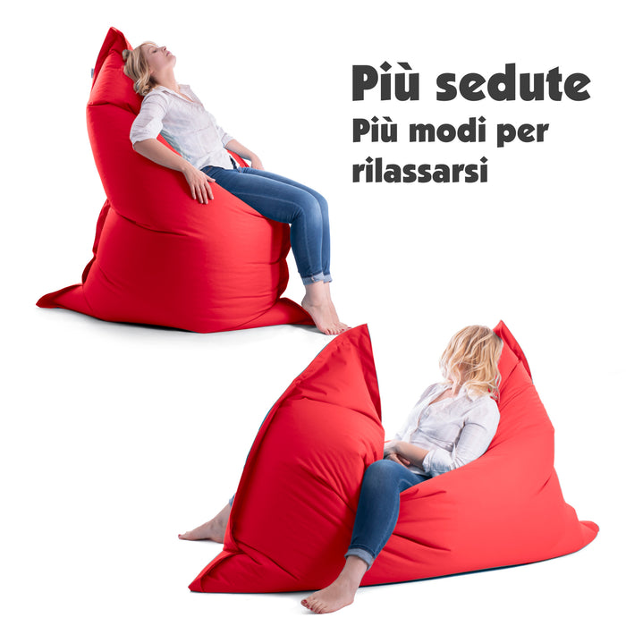 Avalon Pouf Armchair Cushion XXL Jive Padded Made in Italy dimensions 200x140x32cm