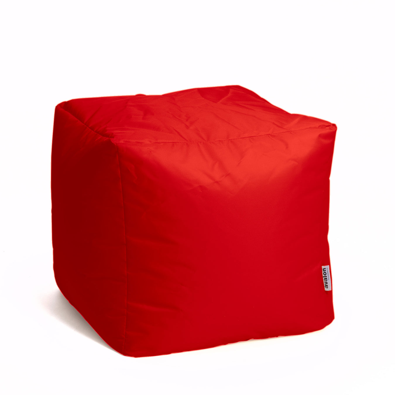 Cube-shaped pouf