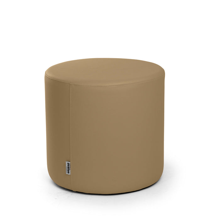 Avalon Mamba Trendy Rigid Cylinder Pouf Table in Faux Leather Diam. 45 cm, Height 40 cm