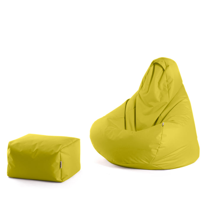 Avalon puff bag Herry with footrest in polyester fabric Jive Dim: 80x80 cm
