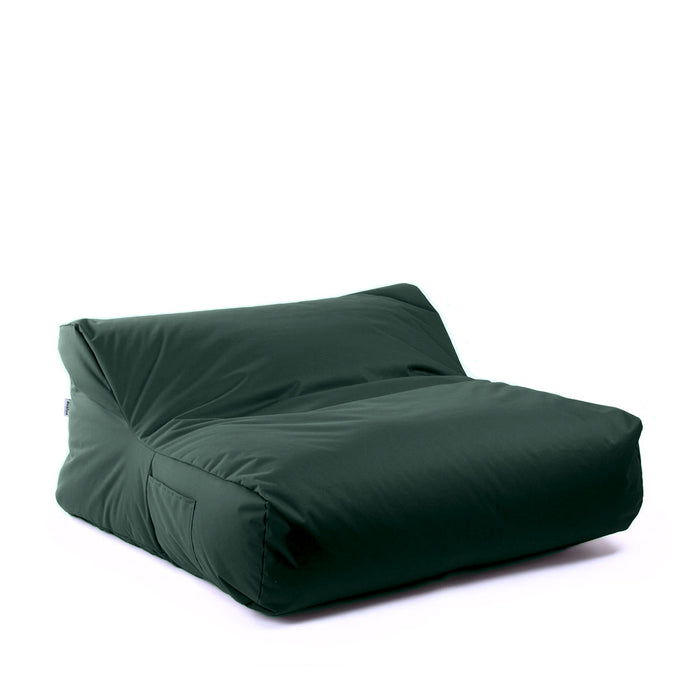 Gaia double XL double armchair pouf in Samba fabric for outdoor Dim: 125x120 cm